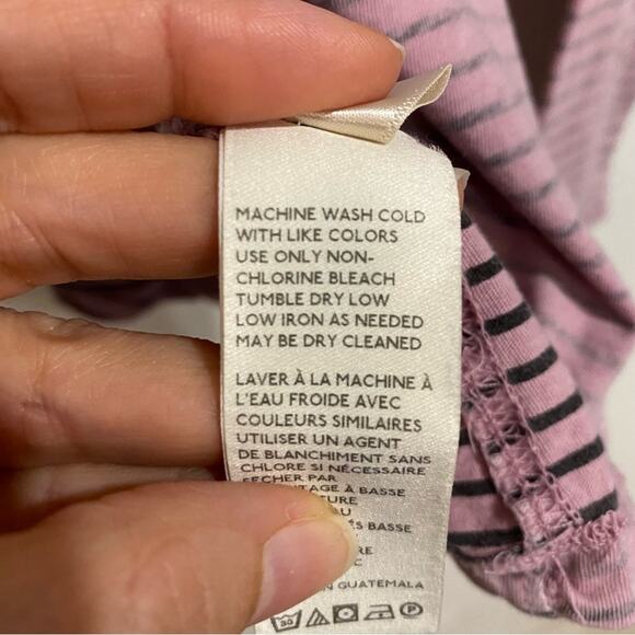 Free People Orchid Be Free Striped Tunic Sz S - Picture 9 of 16